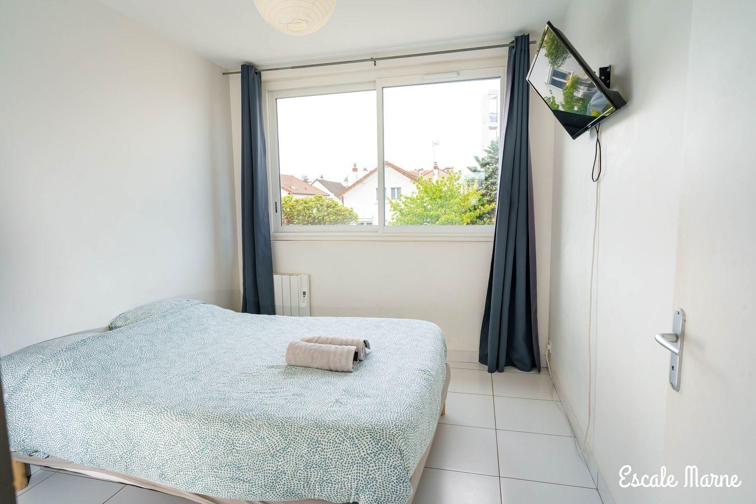 Escale-Marne Fr - 102 - Free Parking - Free Luggage Storage - All Equipped - Linen Included - Washing Machine - 10Mn Walk Metro 8 - Rer A - Panoramic View - From 1 To 4 Guests ميزو الفورْ المظهر الخارجي الصورة